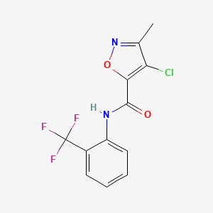 molecular formula C12H8ClF3N2O2 B11426063 4-chloro-3-methyl-N-[2-(trifluoromethyl)phenyl]-1,2-oxazole-5-carboxamide 