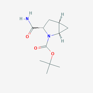 molecular formula C₁₁H₁₈N₂O₃ B1142624 tert-Butyl (1R,3S,5R)-3-Carbamoyl-2-azabicyclo[3.1.0]hexane-2-carboxylate CAS No. 1445592-86-8