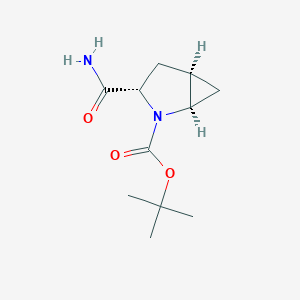 molecular formula C₁₁H₁₈N₂O₃ B1142624 (1R,3S,5R)-tert-Butyl 3-carbamoyl-2-azabicyclo[3.1.0]hexane-2-carboxylate CAS No. 1445592-86-8