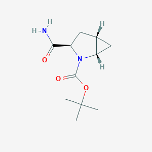 molecular formula C₁₁H₁₈N₂O₃ B1142625 tert-butyl (1S,3R,5S)-3-carbamoyl-2-azabicyclo[3.1.0]hexane-2-carboxylate CAS No. 1564266-79-0