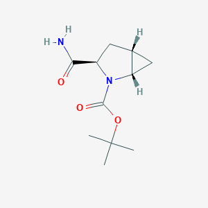 molecular formula C₁₁H₁₈N₂O₃ B1142625 (1S,3R,5S)-tert-Butyl 3-carbamoyl-2-azabicyclo[3.1.0]hexane-2-carboxylate CAS No. 1564266-79-0