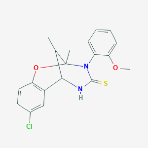 molecular formula C19H19ClN2O2S B11426269 8-chloro-3-(2-methoxyphenyl)-2,11-dimethyl-2,3,5,6-tetrahydro-4H-2,6-methano-1,3,5-benzoxadiazocine-4-thione 