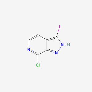 molecular formula C6H3ClIN3 B1142639 7-氯-3-碘-1H-吡唑并[3,4-c]吡啶 CAS No. 1268521-18-1