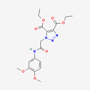 molecular formula C18H22N4O7 B11426416 diethyl 1-{2-[(3,4-dimethoxyphenyl)amino]-2-oxoethyl}-1H-1,2,3-triazole-4,5-dicarboxylate 
