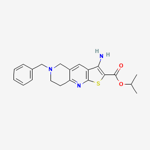 molecular formula C21H23N3O2S B11426450 Propan-2-yl 3-amino-6-benzyl-5,6,7,8-tetrahydrothieno[2,3-b][1,6]naphthyridine-2-carboxylate 