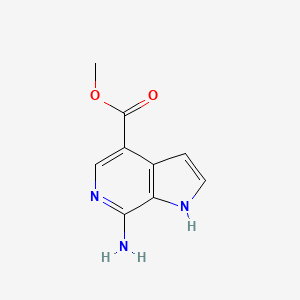 molecular formula C9H9N3O2 B1142648 Methyl 7-amino-1h-pyrrolo[2,3-c]pyridine-4-carboxylate CAS No. 1260381-99-4