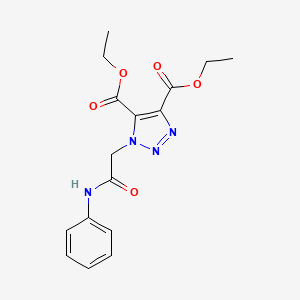 molecular formula C16H18N4O5 B11426515 diethyl 1-(2-anilino-2-oxoethyl)-1H-1,2,3-triazole-4,5-dicarboxylate 