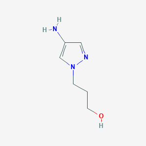 molecular formula C6H12ClN3O B1142653 3-(4-amino-1H-pyrazol-1-yl)propan-1-ol hydrochloride CAS No. 1249733-51-4