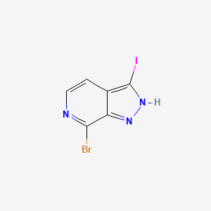 molecular formula C6H3BrIN3 B1142670 7-溴-3-碘-1H-吡唑并[3,4-c]吡啶 CAS No. 1357946-18-9