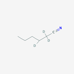 molecular formula C6H8D3N B1142672 2,2,3-Trideuteriohexanenitrile CAS No. 1219805-03-4