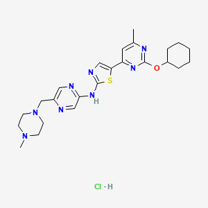 5-(2-(Cyclohexyloxy)-6-methylpyrimidin-4-yl)-N-(5-((4-methylpiperazin-1-yl)methyl)pyrazin-2-yl)thiazol-2-amine Hydrochloride
