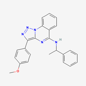molecular formula C24H21N5O B11426807 [1,2,3]Triazolo[1,5-a]quinazolin-5-amine, 3-(4-methoxyphenyl)-N-(1-phenylethyl)- 