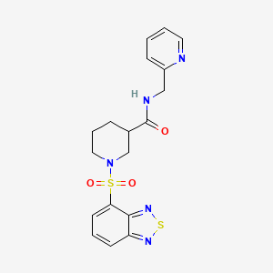 molecular formula C18H19N5O3S2 B11426825 1-(2,1,3-benzothiadiazol-4-ylsulfonyl)-N-(pyridin-2-ylmethyl)piperidine-3-carboxamide 