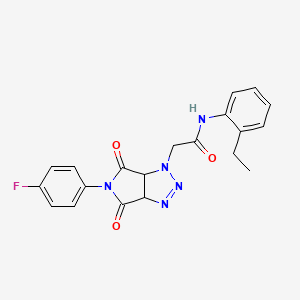 molecular formula C20H18FN5O3 B11426837 N-(2-ethylphenyl)-2-[5-(4-fluorophenyl)-4,6-dioxo-4,5,6,6a-tetrahydropyrrolo[3,4-d][1,2,3]triazol-1(3aH)-yl]acetamide 