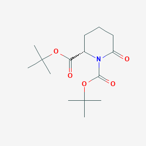 molecular formula C₁₅H₂₅NO₅ B1142684 ditert-butyl (2S)-6-oxopiperidine-1,2-dicarboxylate CAS No. 144403-08-7