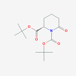 molecular formula C₁₅H₂₅NO₅ B1142684 (2S)-6-Oxopiperidine-1,2-dicarboxylic acid di-tert-butyl ester CAS No. 144403-08-7