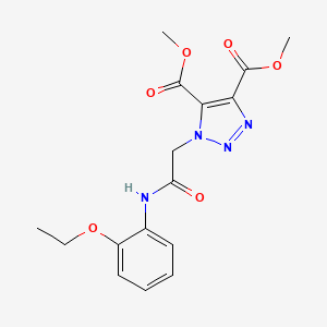 molecular formula C16H18N4O6 B11426861 dimethyl 1-{2-[(2-ethoxyphenyl)amino]-2-oxoethyl}-1H-1,2,3-triazole-4,5-dicarboxylate 