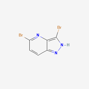molecular formula C6H3Br2N3 B1142688 3,5-Dibromo-1H-pyrazolo[4,3-b]pyridine CAS No. 1357946-16-7