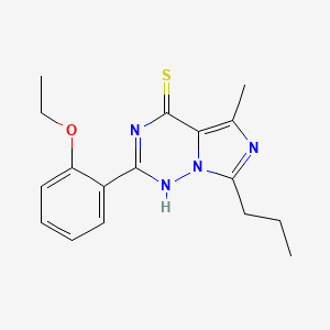 molecular formula C₁₇H₂₀N₄OS B1142692 2-(2-Ethoxyphenyl)-5-methyl-7-propyl-imidazo[5,1-f][1,2,4]triazine-4(1H)-thione CAS No. 912576-44-4