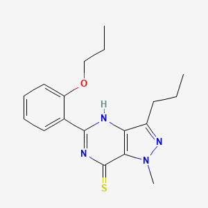 molecular formula C₁₈H₂₂N₄OS B1142694 1-Methyl-5-(2-propoxyphenyl)-3-propyl-1,6-dihydro-7H-pyrazolo[4,3-d]pyrimidine-7-thione CAS No. 479074-08-3