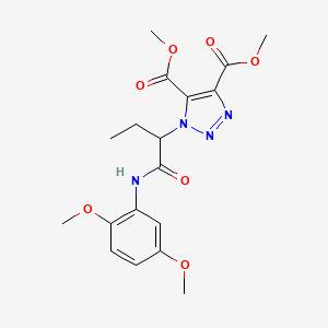 molecular formula C18H22N4O7 B11426965 dimethyl 1-{1-[(2,5-dimethoxyphenyl)amino]-1-oxobutan-2-yl}-1H-1,2,3-triazole-4,5-dicarboxylate 