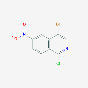 molecular formula C₉H₄BrClN₂O₂ B1142697 4-Bromo-1-chloro-6-nitroisoquinoline CAS No. 1369199-81-4