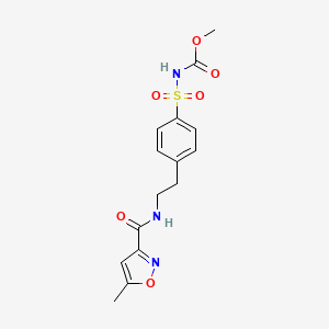B1142704 Methyl ((4-(2-(5-methylisoxazole-3-carboxamido)ethyl)phenyl)sulfonyl)carbamate CAS No. 24489-02-9
