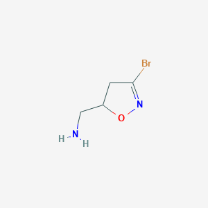 molecular formula C4H7BrN2O B1142720 (3-Bromo-4,5-dihydroisoxazol-5-yl)methanamine CAS No. 115328-79-5