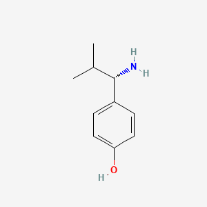 molecular formula C₁₀H₁₅NO B1142727 4-[(1S)-1-amino-2-methylpropyl]phenol CAS No. 1213469-19-2