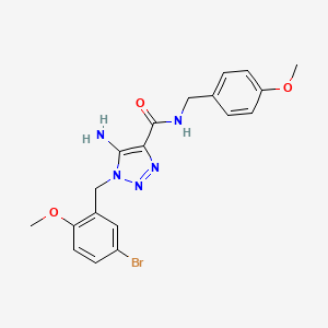 molecular formula C19H20BrN5O3 B11427277 5-amino-1-(5-bromo-2-methoxybenzyl)-N-(4-methoxybenzyl)-1H-1,2,3-triazole-4-carboxamide 