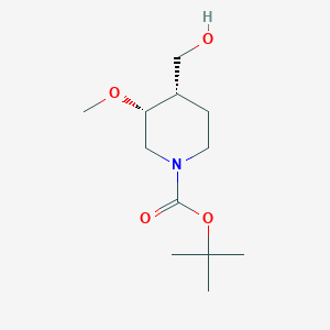 molecular formula C₁₂H₂₃NO₄ B1142728 tert-Butyl cis-4-(hydroxymethyl)-3-methoxypiperidine-1-carboxylate CAS No. 195628-22-9