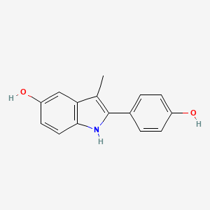 molecular formula C₁₅H₁₃NO₂ B1142733 2-(4-羟基苯基)-3-甲基-1h-吲哚-5-醇 CAS No. 91444-54-1