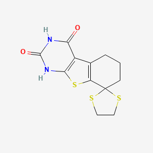 molecular formula C₁₂H₁₂N₂O₂S₃ B1142737 6,7-Dihydro-5H-spiro[benzo[4,5]thieno[2,3-d]pyrimidine-8,2'-[1,3]dithiolane]-2,4(1H,3H)-dione CAS No. 91421-28-2