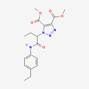 molecular formula C18H22N4O5 B11427579 dimethyl 1-{1-[(4-ethylphenyl)amino]-1-oxobutan-2-yl}-1H-1,2,3-triazole-4,5-dicarboxylate 
