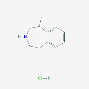 molecular formula C₁₁H₁₅N B1142771 5-methyl-2,3,4,5-tetrahydro-1H-3-benzazepine;hydrochloride CAS No. 929297-55-2