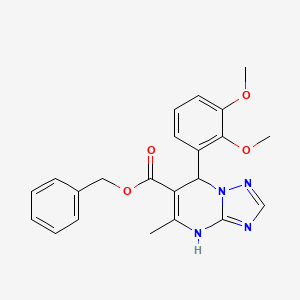 molecular formula C22H22N4O4 B11427747 Benzyl 7-(2,3-dimethoxyphenyl)-5-methyl-4,7-dihydro[1,2,4]triazolo[1,5-a]pyrimidine-6-carboxylate 
