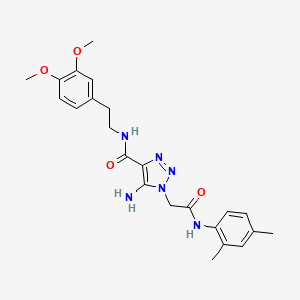 molecular formula C23H28N6O4 B11427819 5-amino-N-[2-(3,4-dimethoxyphenyl)ethyl]-1-{2-[(2,4-dimethylphenyl)amino]-2-oxoethyl}-1H-1,2,3-triazole-4-carboxamide 