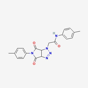 molecular formula C20H19N5O3 B11427880 N-(4-methylphenyl)-2-[5-(4-methylphenyl)-4,6-dioxo-4,5,6,6a-tetrahydropyrrolo[3,4-d][1,2,3]triazol-1(3aH)-yl]acetamide 