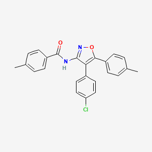 molecular formula C24H19ClN2O2 B11427901 N-[4-(4-chlorophenyl)-5-(4-methylphenyl)-1,2-oxazol-3-yl]-4-methylbenzamide 