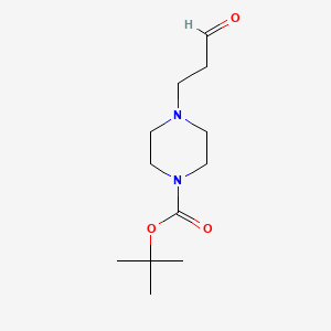 B1142791 Tert-butyl 4-(3-oxopropyl)piperazine-1-carboxylate CAS No. 1221492-48-3