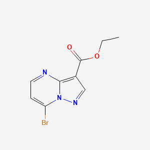 molecular formula C9H8BrN3O2 B1142792 Ethyl 7-bromopyrazolo[1,5-a]pyrimidine-3-carboxylate CAS No. 1363382-48-2