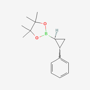 molecular formula C7H11N3O2 B1142794 4,4,5,5-Tetramethyl-2-[(1S,2S)-2-phenylcyclopropyl]-1,3,2-dioxaborolane CAS No. 1240492-43-6