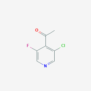molecular formula C7H5ClFNO B1142797 1-(3-Chloro-5-fluoropyridin-4-YL)ethanone CAS No. 1256834-96-4