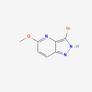 molecular formula C7H6BrN3O B1142799 3-Bromo-5-methoxy-1H-pyrazolo[4,3-b]pyridine CAS No. 1357946-38-3