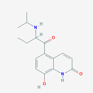 molecular formula C₁₆H₂₀N₂O₃ B1142828 8-Hydroxy-5-[2-(isopropylamino)butyryl]quinolin-2(1H)-one CAS No. 63235-39-2