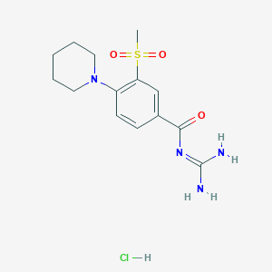 3-Methylsulfonyl-4-piperidin-1-ylbenzoyl guanidine