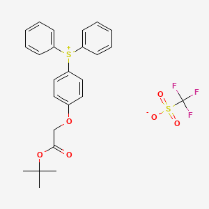 molecular formula C25H25F3O6S2 B1142859 (叔丁氧羰基甲氧基苯基)二苯磺鎓三氟甲磺酸盐 CAS No. 180801-55-2