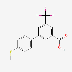 molecular formula C15H11F3O2S B1142873 3-(4-Methylthiophenyl)-5-trifluoromethylbenzoic acid CAS No. 1261975-51-2