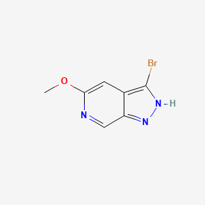 molecular formula C7H6BrN3O B1142879 3-Bromo-5-methoxy-1H-pyrazolo[3,4-c]pyridine CAS No. 1357945-39-1