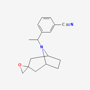 3-(1-(8-Azaspiro[bicyclo[3.2.1]octane-3,2'-oxiran]-8-yl)ethyl)benzonitrile